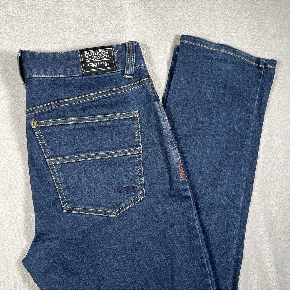Outdoor Research Jeans Men 30x32 Goldrush Blue Denim Straight Leg Athleisure